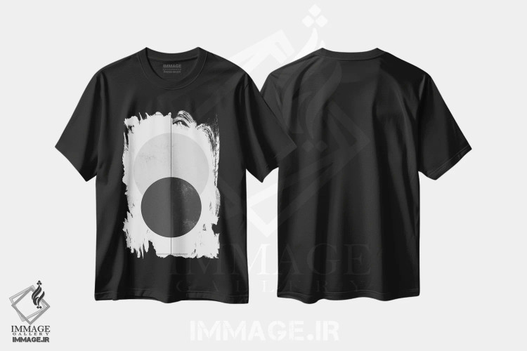 تیشرت مشکی طرح دار "هندسه ۸" اثر لیمُو | immage.ir