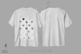تیشرت سفید طرح دار "دایره ها"، آبستره اثر لیمُو | فروشگاه ایماژ
