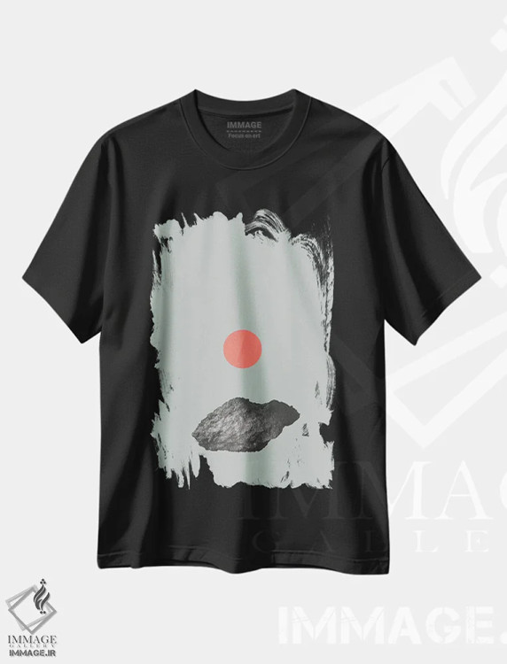 تیشرت مشکی طرح دار "خوداندیشی" اثر لیمُو | immage.ir