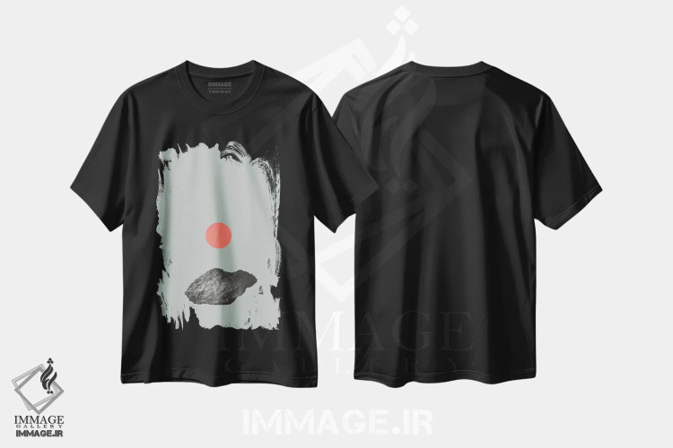 تیشرت مشکی طرح دار "خوداندیشی" اثر لیمُو | immage.ir