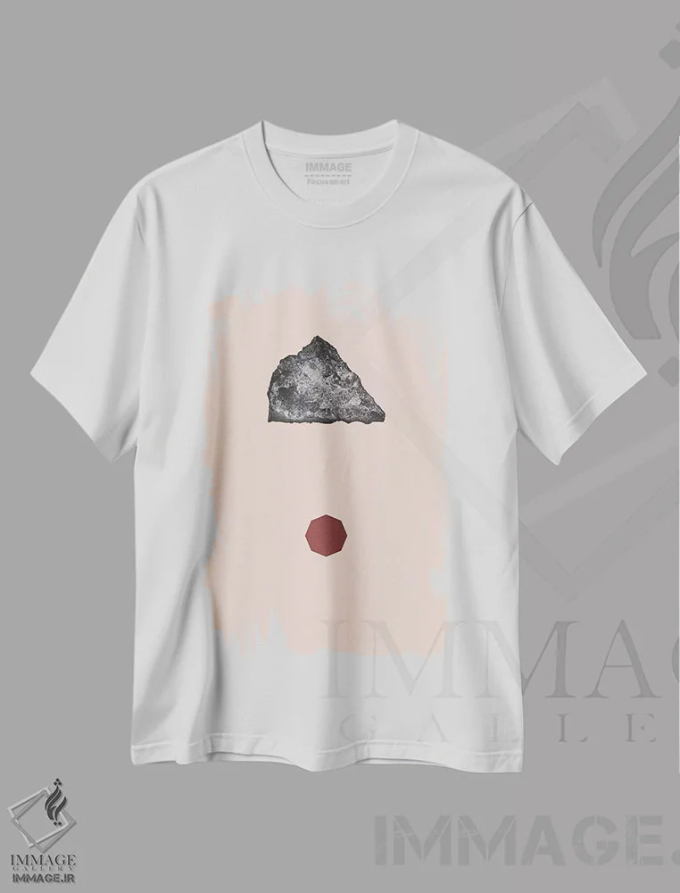 تیشرت سفید طرح دار "خود" اثر لیمُو | immage.ir
