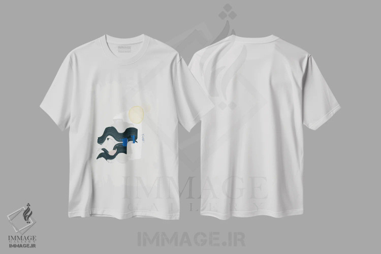 تیشرت سفید طرح دار "صبر" اثر لیمُو | immage.ir