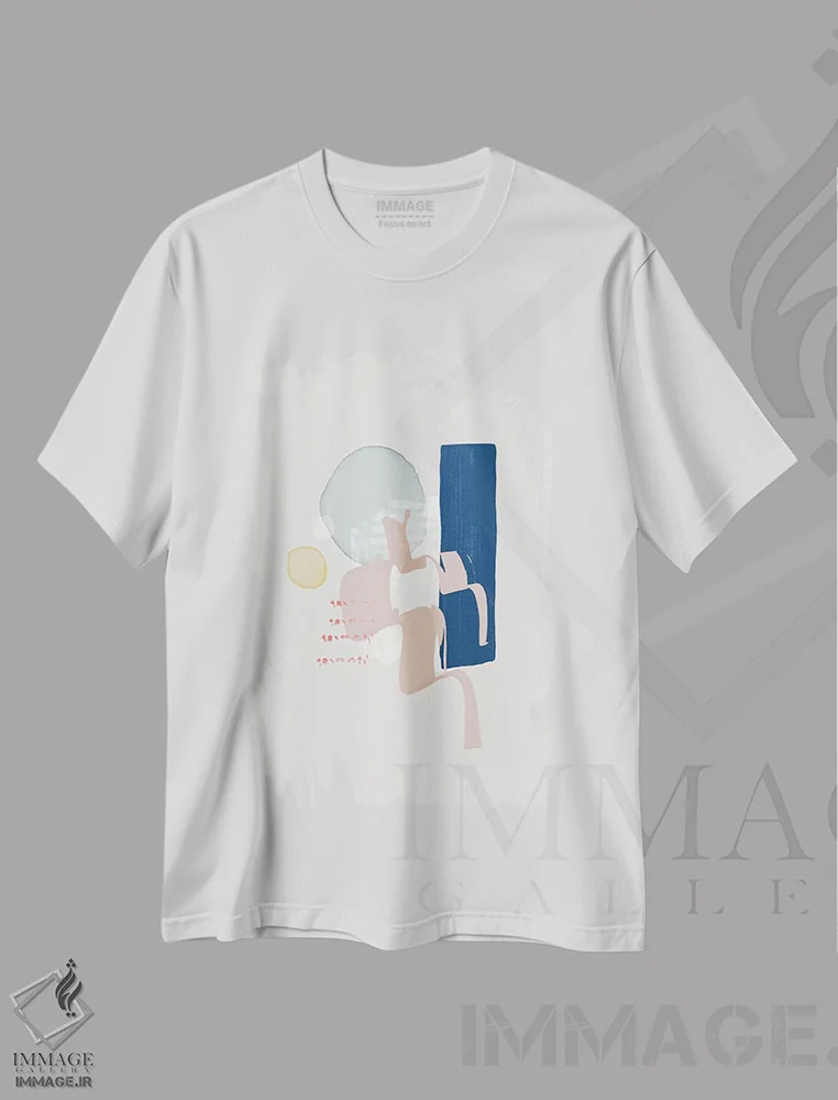 تیشرت سفید طرح دار "آرزو" اثر لیمُو | immage.ir