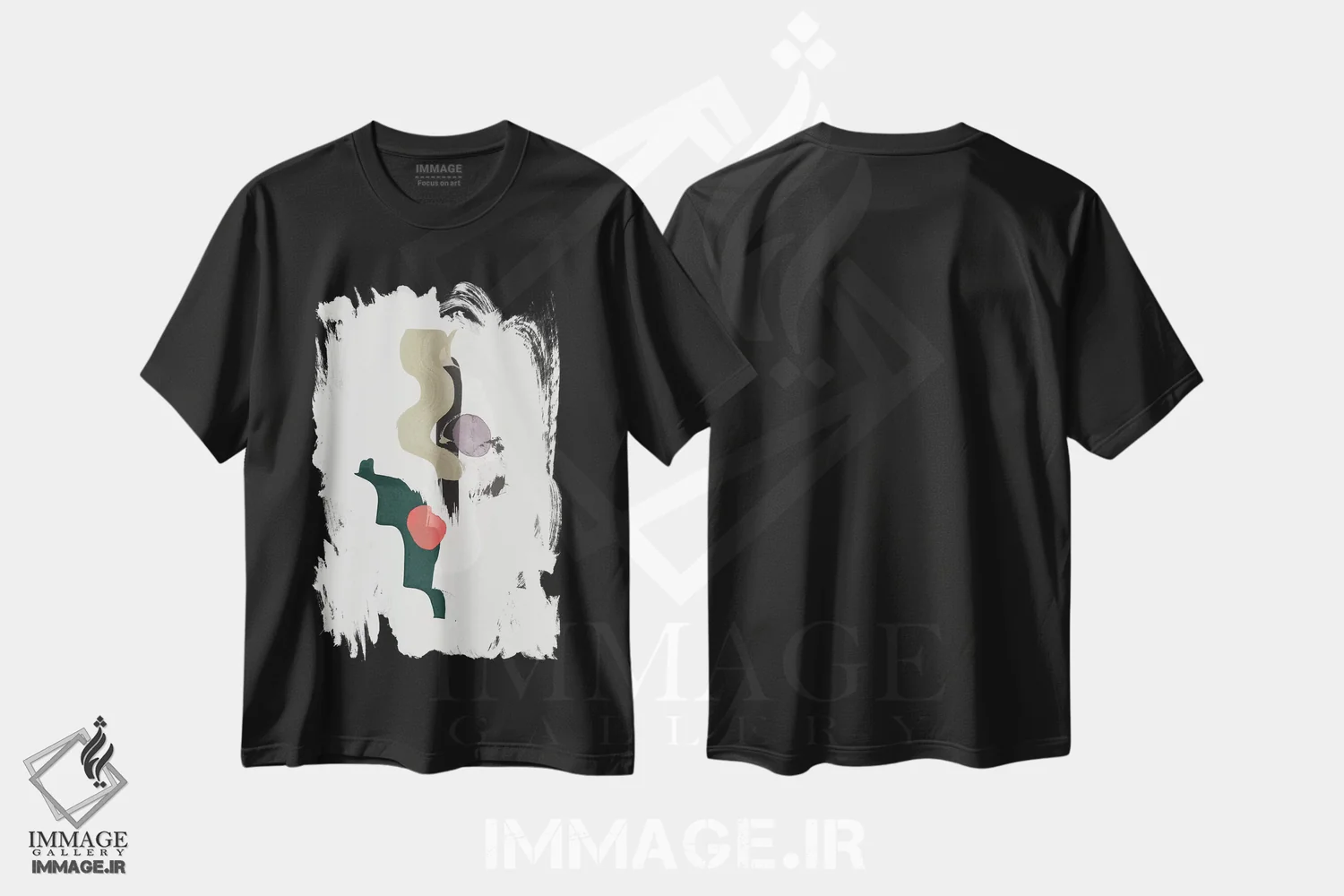 تیشرت مشکی طرح دار "شگفتی" اثر لیمُو | immage.ir