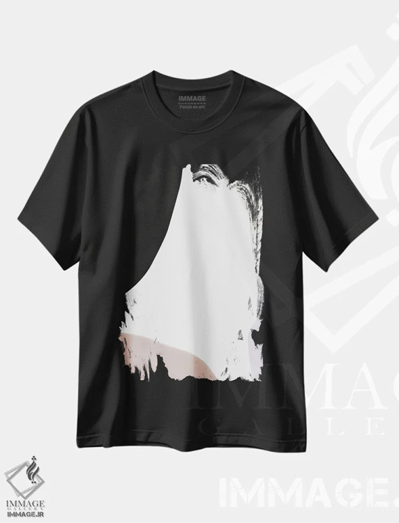 تیشرت مشکی طرح دار "آزاد" اثر لیمُو | immage.ir