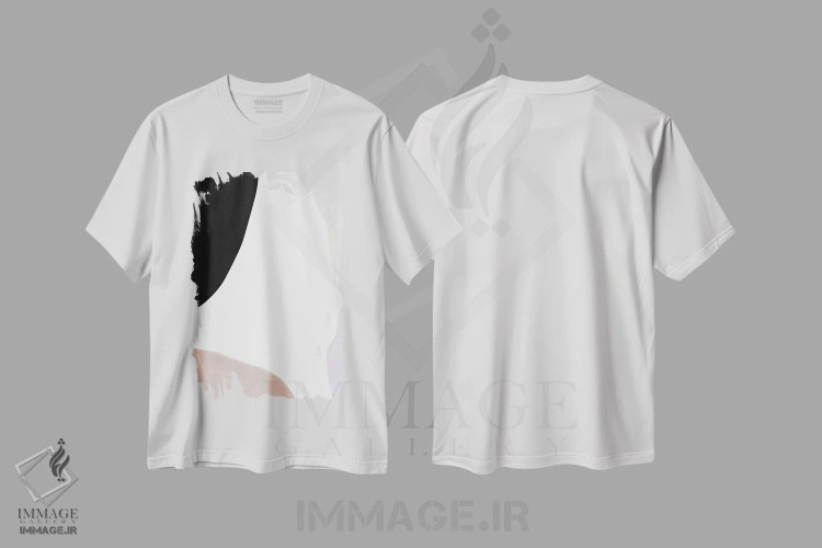 تیشرت سفید طرح دار "آزاد" اثر لیمُو | فروشگاه ایماژ