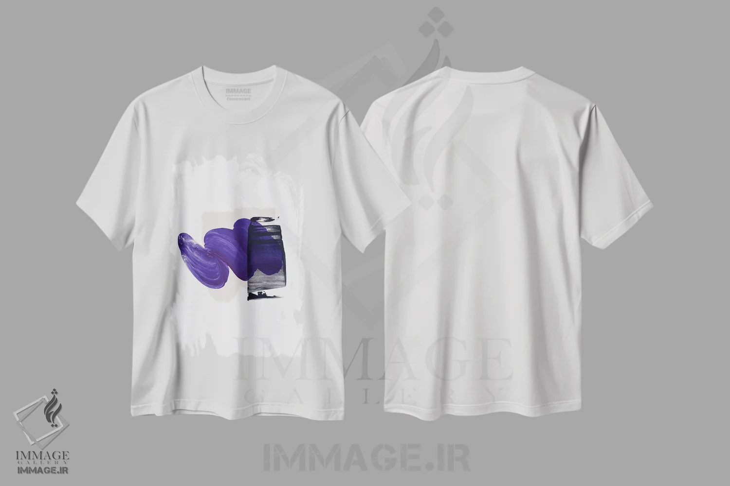 تیشرت سفید طرح دار "مطالعه رنگ ۱" اثر لیمُو | immage.ir