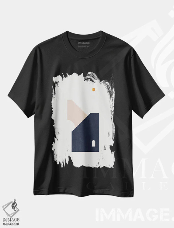 تیشرت مشکی طرح دار "سحر" اثر لیمُو | فروشگاه ایماژ