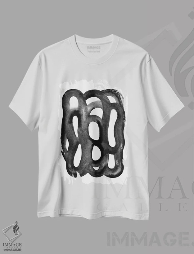 تیشرت سفید طرح دار "کروم" اثر لیمُو | immage.ir