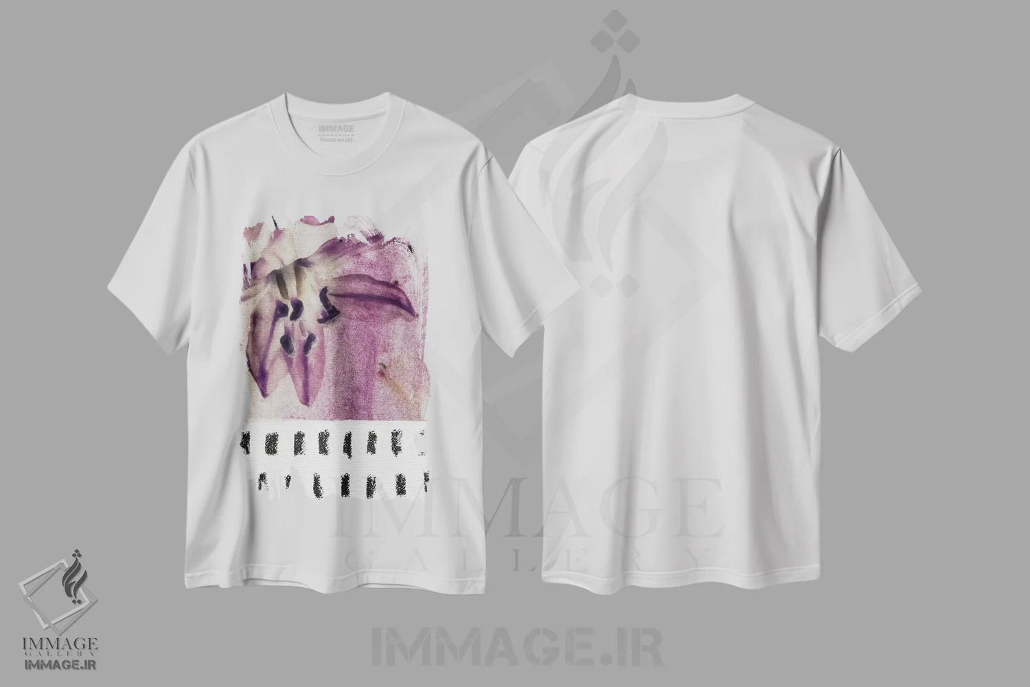 تیشرت سفید طرح دار "گلدار ۱"، تزئینی اثر لیمُو | immage.ir