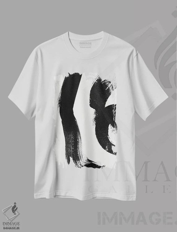 تیشرت سفید طرح دار "شاید" اثر لیمُو | فروشگاه ایماژ