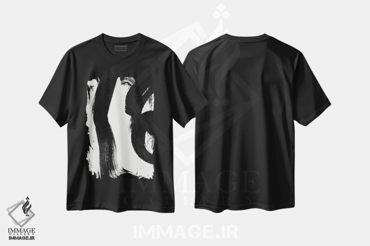 تیشرت مشکی طرح دار "شاید" اثر لیمُو | immage.ir