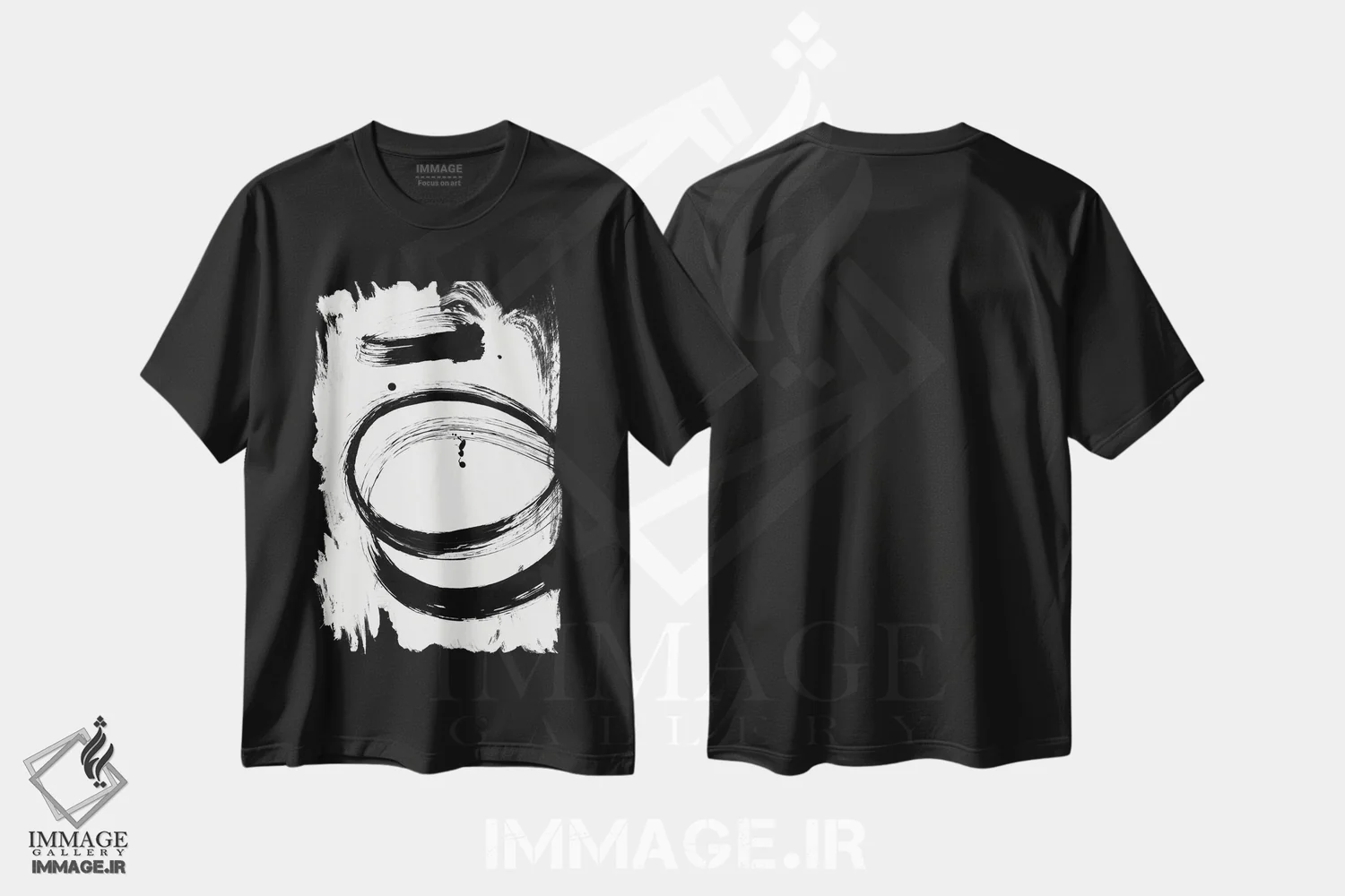 تیشرت مشکی طرح دار "طوفان" اثر لیمُو | immage.ir