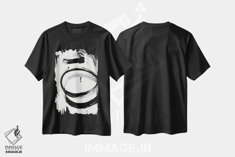 تیشرت مشکی طرح دار "طوفان" اثر لیمُو | immage.ir
