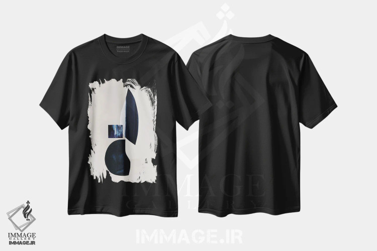 تیشرت مشکی طرح دار "دفتر طراحی ۲" اثر لیمُو | فروشگاه ایماژ