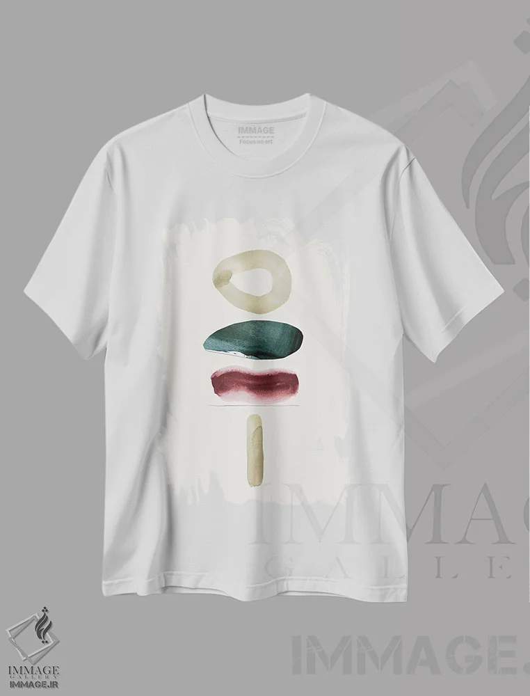 تیشرت سفید طرح دار "دفتر طراحی ۹" اثر لیمُو | فروشگاه ایماژ