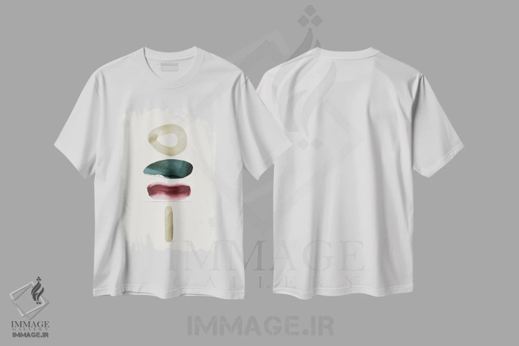 تیشرت سفید طرح دار "دفتر طراحی ۹" اثر لیمُو | فروشگاه ایماژ