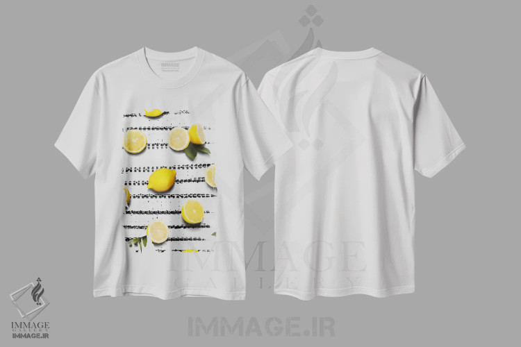 تیشرت سفید طرح دار "میوه ۴"، هنر فاخر معاصر اثر لیمُو | immage.ir