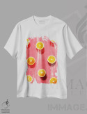 تیشرت سفید طرح دار "میوه ۵"، هنر فاخر معاصر اثر لیمُو | immage.ir
