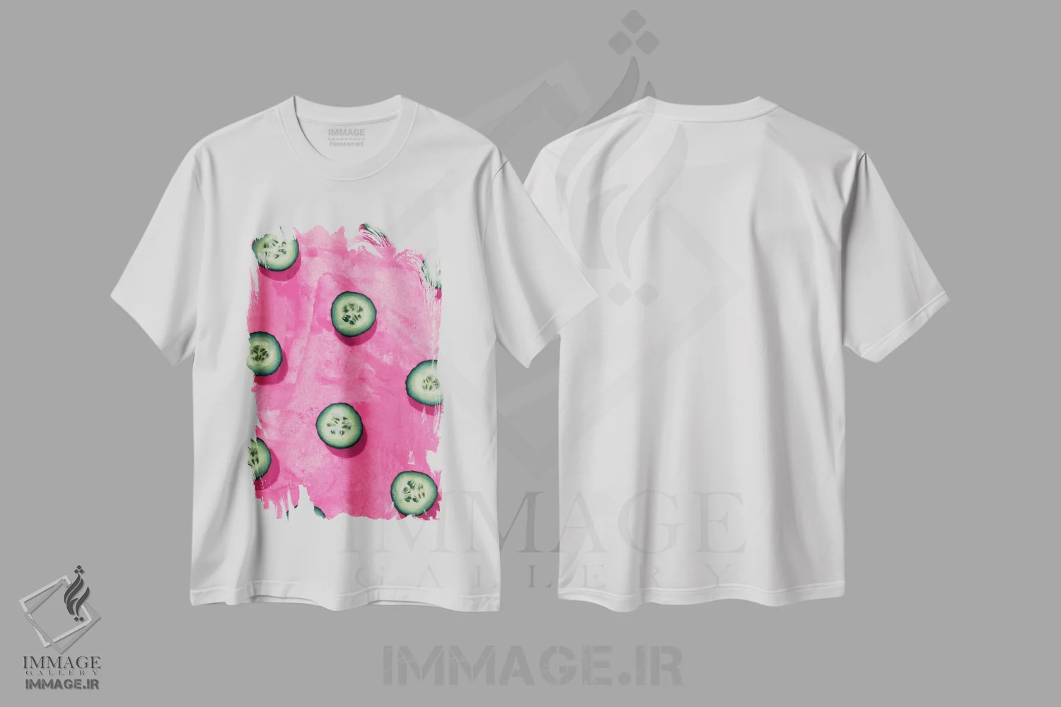 تیشرت سفید طرح دار "میوه ۸"، هنر فاخر معاصر اثر لیمُو | immage.ir
