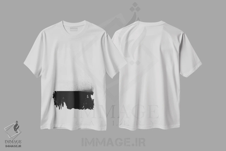 تیشرت سفید طرح دار "سیاه" اثر لیمُو | immage.ir