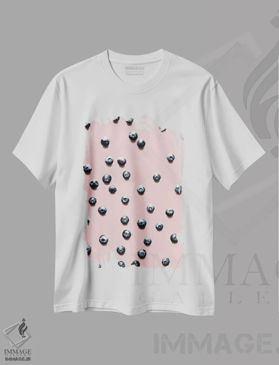تیشرت سفید طرح دار "میوه ۱۲"، هنر فاخر معاصر اثر لیمُو | فروشگاه ایماژ