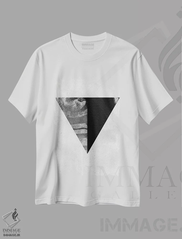 تیشرت سفید طرح دار "هندسه ۱"، آبستره اثر لیمُو | فروشگاه ایماژ