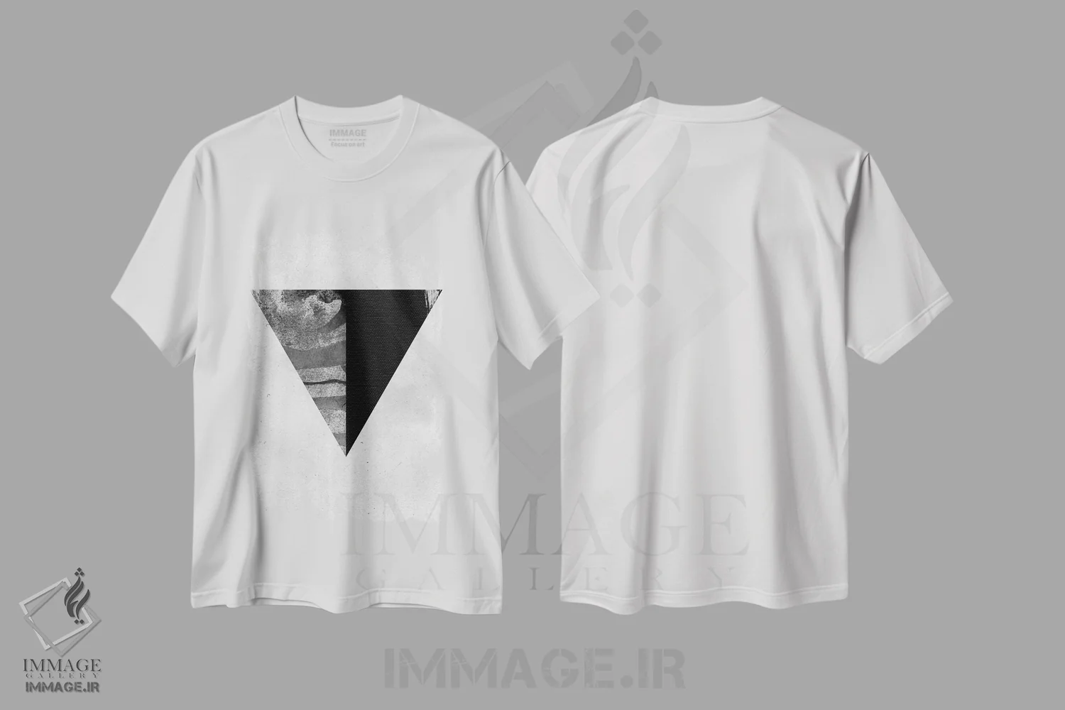 تیشرت سفید طرح دار "هندسه ۱"، آبستره اثر لیمُو | فروشگاه ایماژ