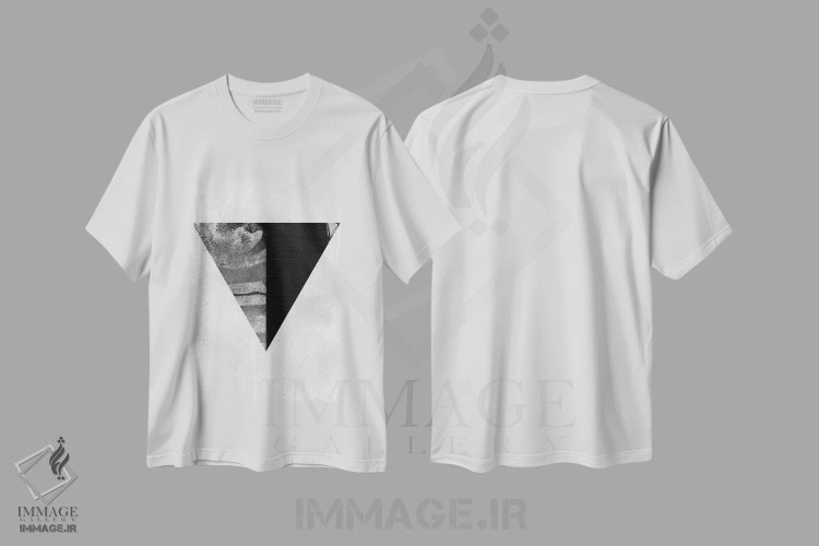 تیشرت سفید طرح دار "هندسه ۱"، آبستره اثر لیمُو | فروشگاه ایماژ