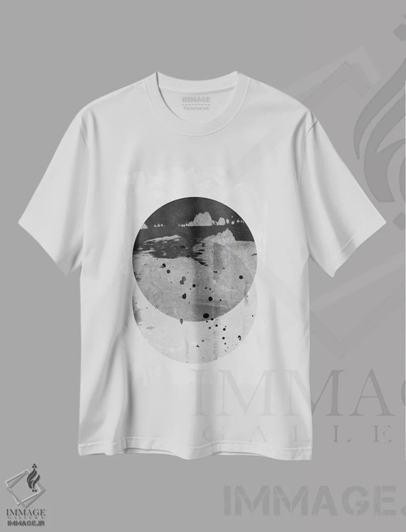تیشرت سفید طرح دار "هندسه ۳"، آبستره اثر لیمُو | فروشگاه ایماژ