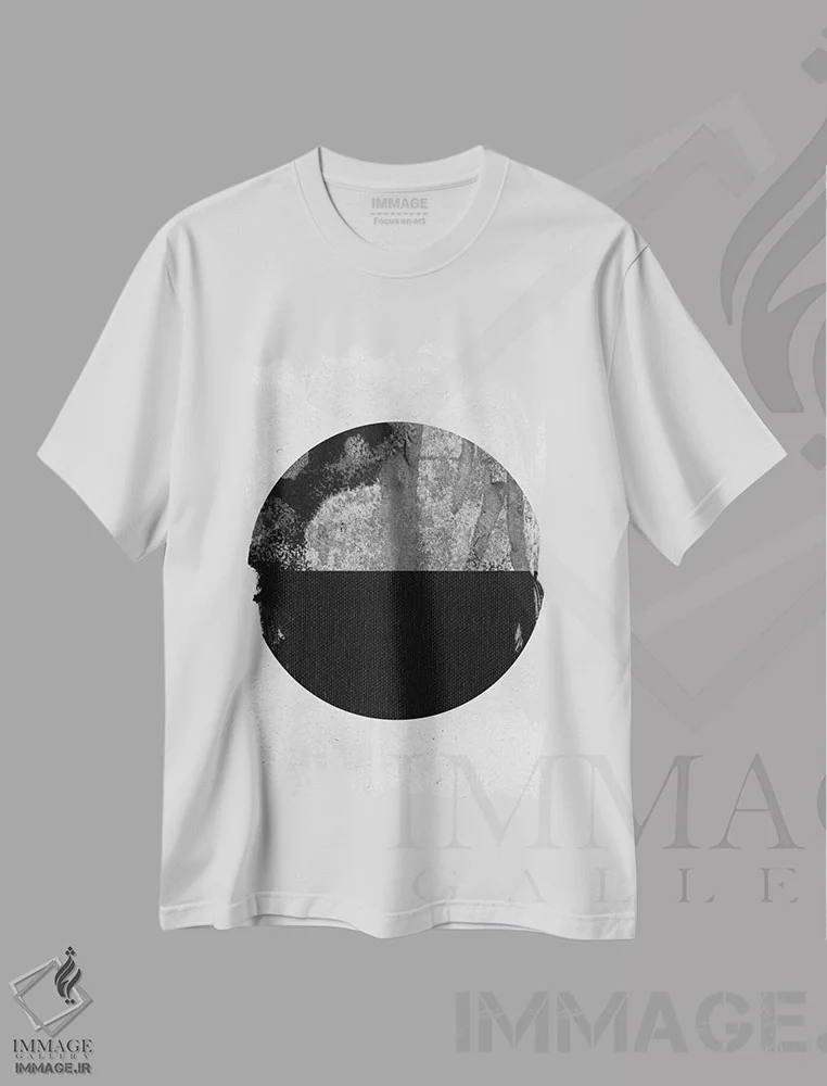 تیشرت سفید طرح دار "هندسه ۲"، آبستره اثر لیمُو | immage.ir