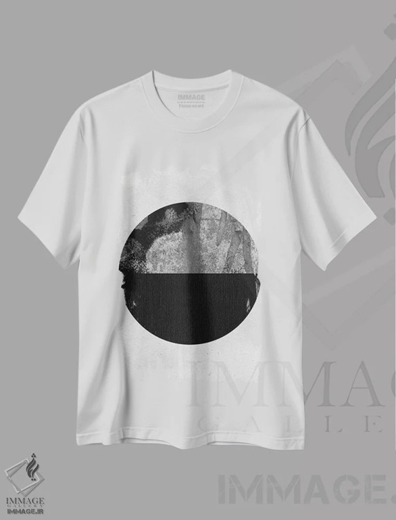 تیشرت سفید طرح دار "هندسه ۲"، آبستره اثر لیمُو | immage.ir
