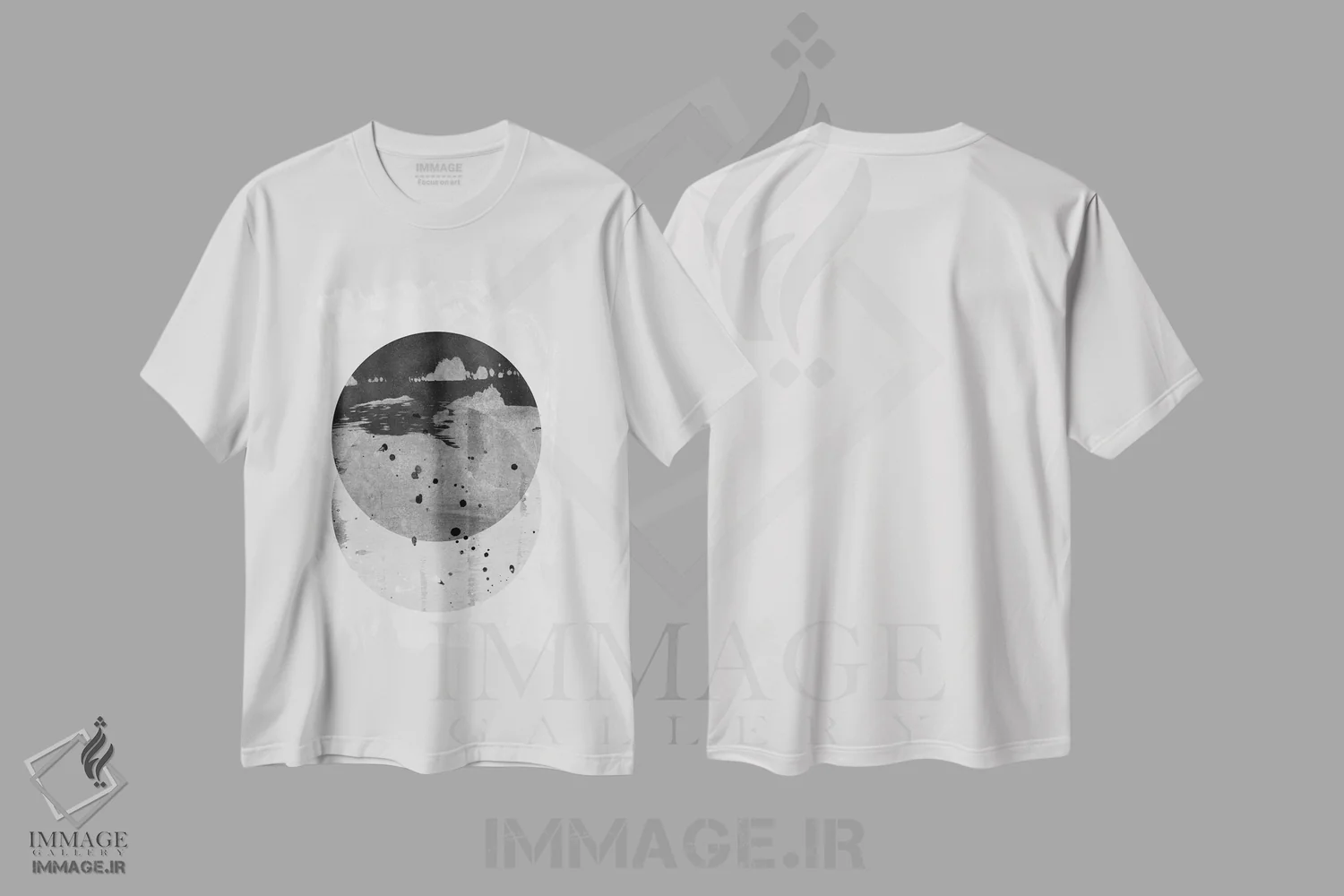 تیشرت سفید طرح دار "هندسه ۳"، آبستره اثر لیمُو | فروشگاه ایماژ
