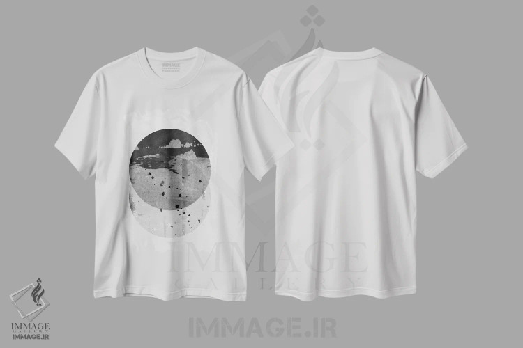 تیشرت سفید طرح دار "هندسه ۳"، آبستره اثر لیمُو | فروشگاه ایماژ
