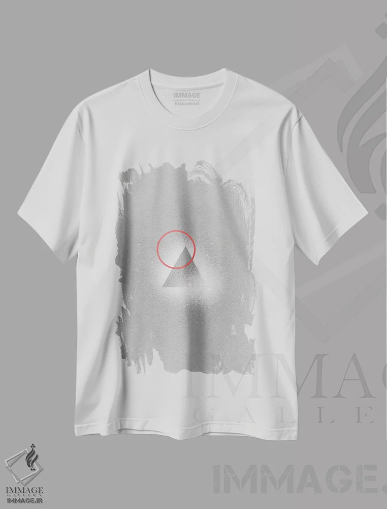 تیشرت سفید طرح دار "هندسه ۷"، آبستره اثر لیمُو | فروشگاه ایماژ