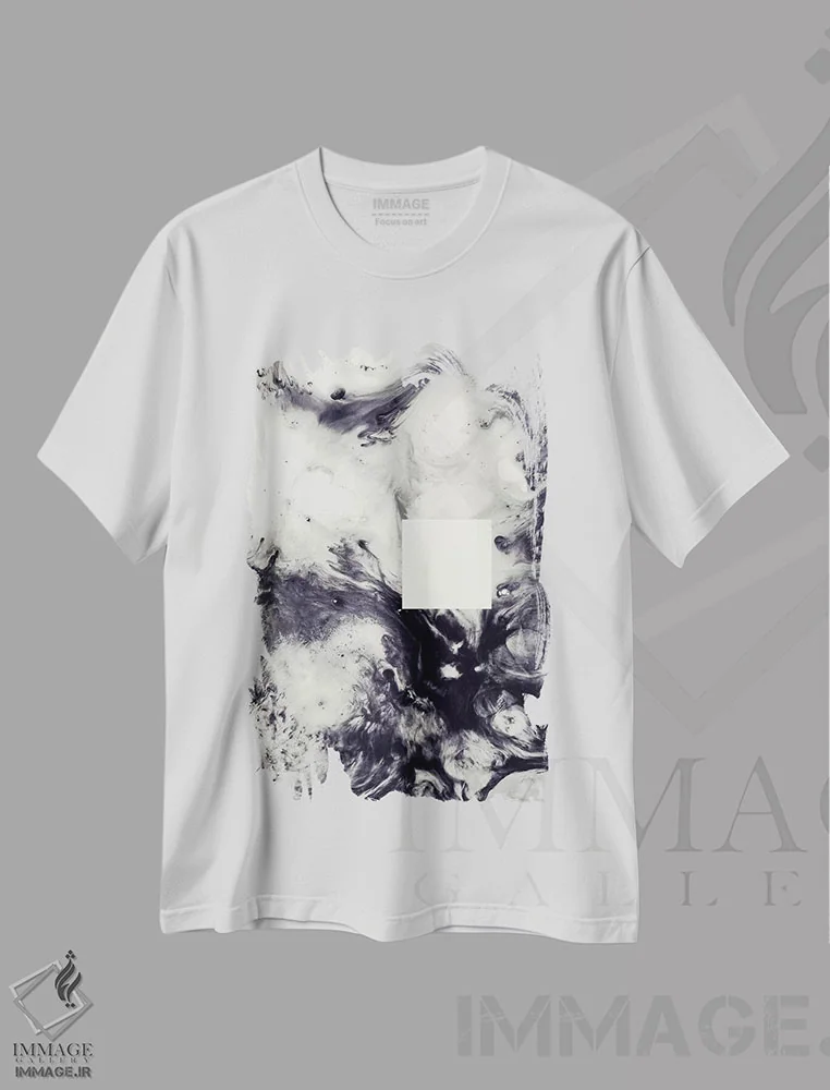 تیشرت سفید طرح دار "گیرش، چنگ" اثر لیمُو | immage.ir