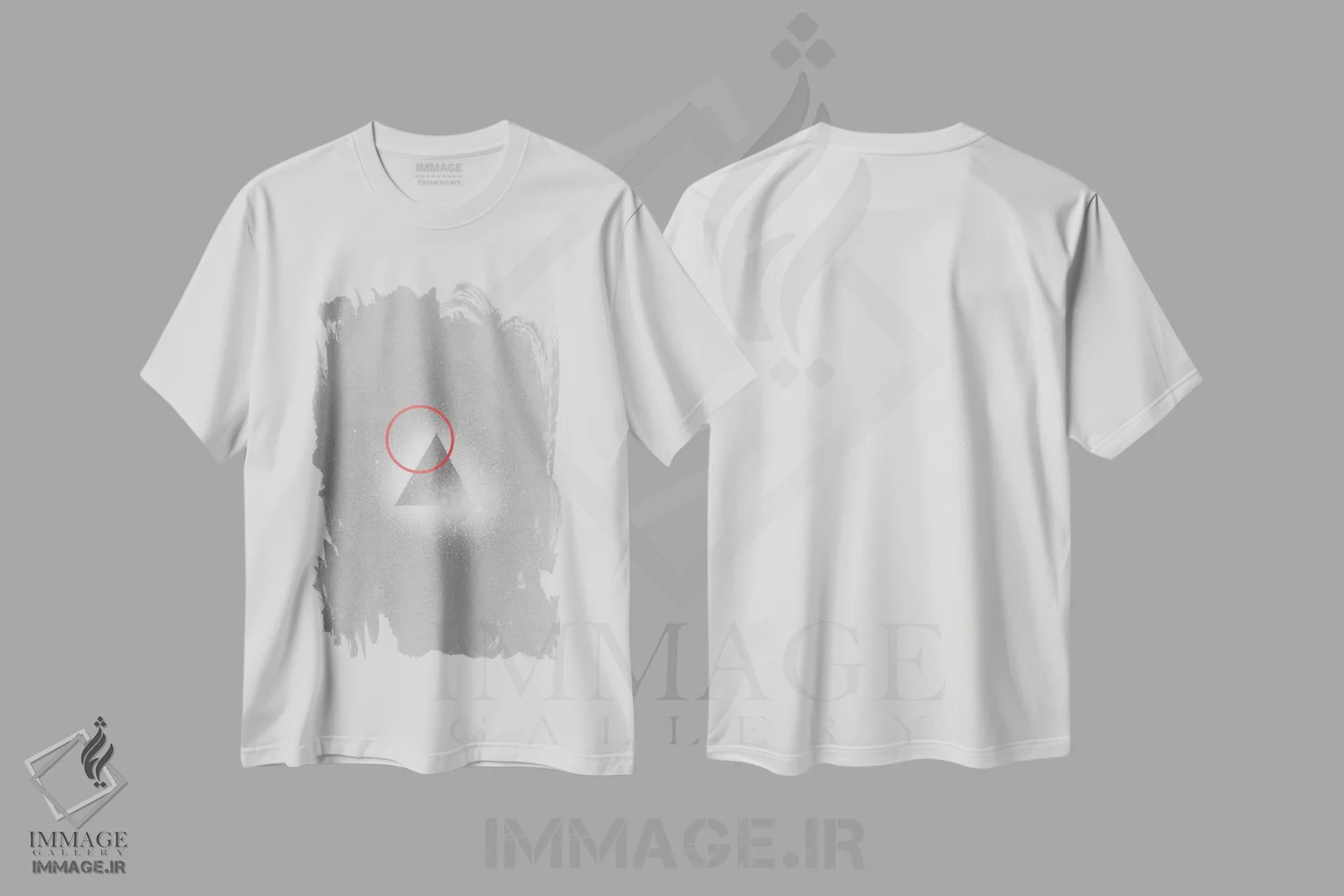 تیشرت سفید طرح دار "هندسه ۷"، آبستره اثر لیمُو | فروشگاه ایماژ
