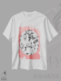تیشرت سفید طرح دار هماهنگی اثر لیمُو | immage.ir