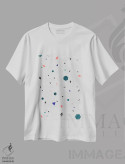 تیشرت سفید طرح دار هزارنگار، آبستره اثر لیمُو | فروشگاه ایماژ