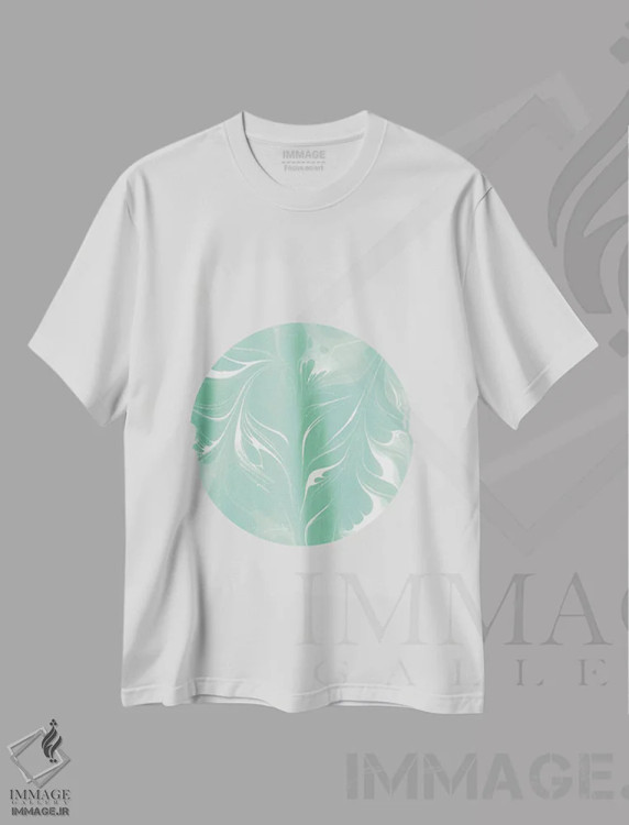 تیشرت سفید طرح دار سنگ آب IV اثر لیمُو | فروشگاه ایماژ