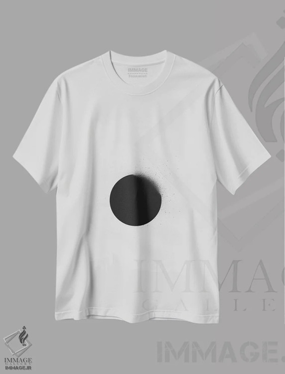 تیشرت سفید طرح دار سیاه I اثر لیمُو | immage.ir