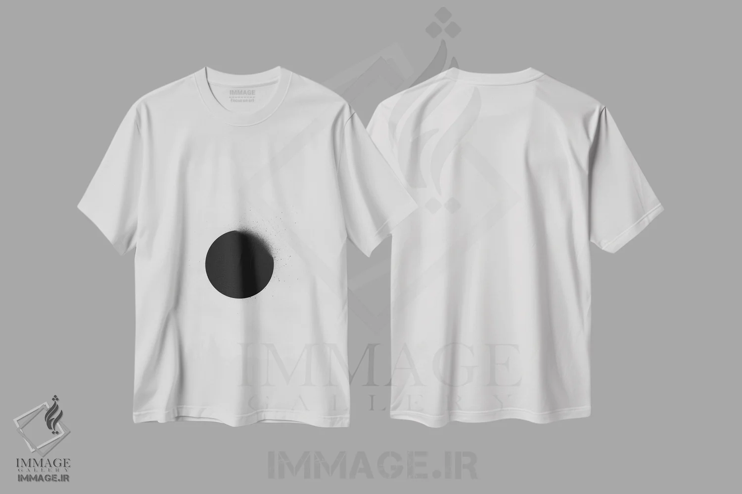 تیشرت سفید طرح دار سیاه I اثر لیمُو | immage.ir