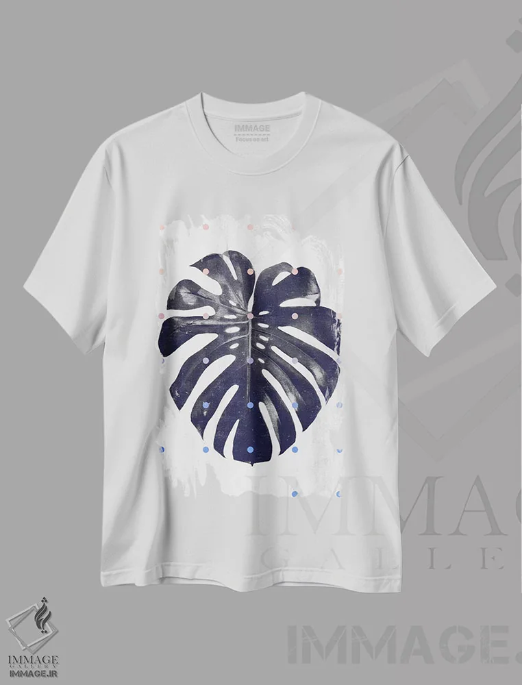 تیشرت سفید طرح دار مونسترا و نقطه ها، تزئینی اثر لیمُو | فروشگاه ایماژ