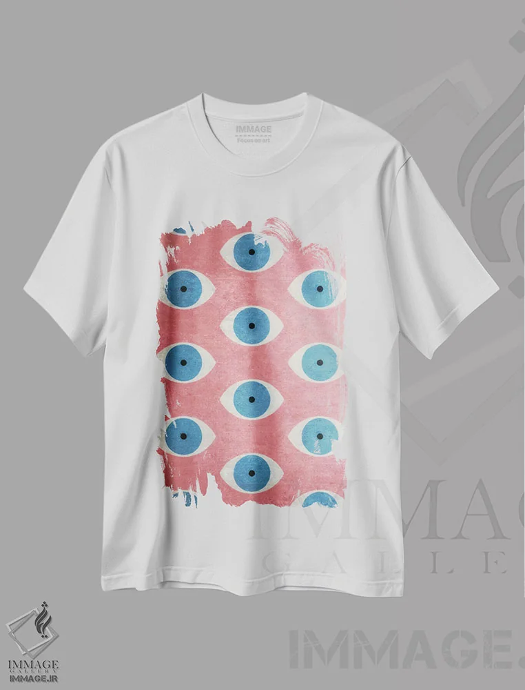 تیشرت سفید طرح دار اوکولوس، تزئینی اثر لیمُو | immage.ir