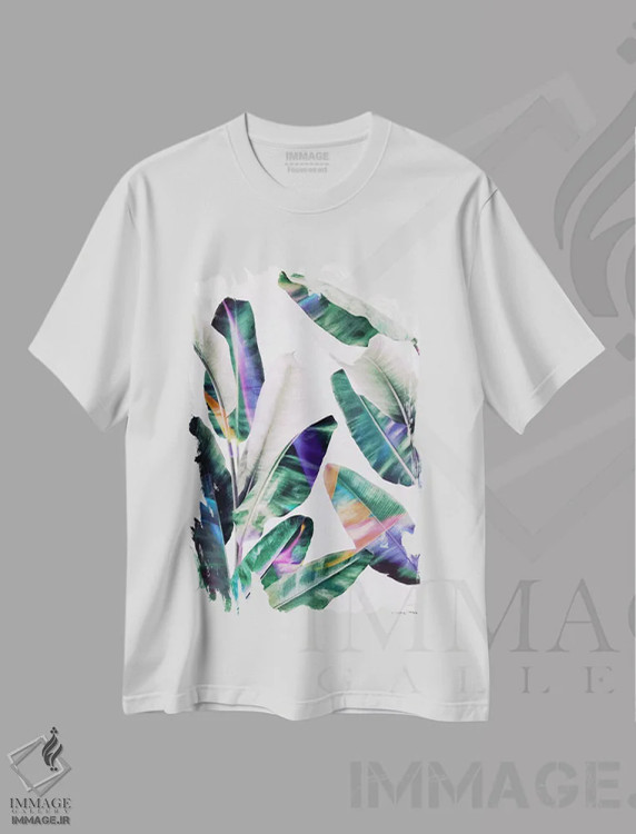 تیشرت سفید طرح دار استوایی I، دکور ساحلی اثر لیمُو | فروشگاه ایماژ