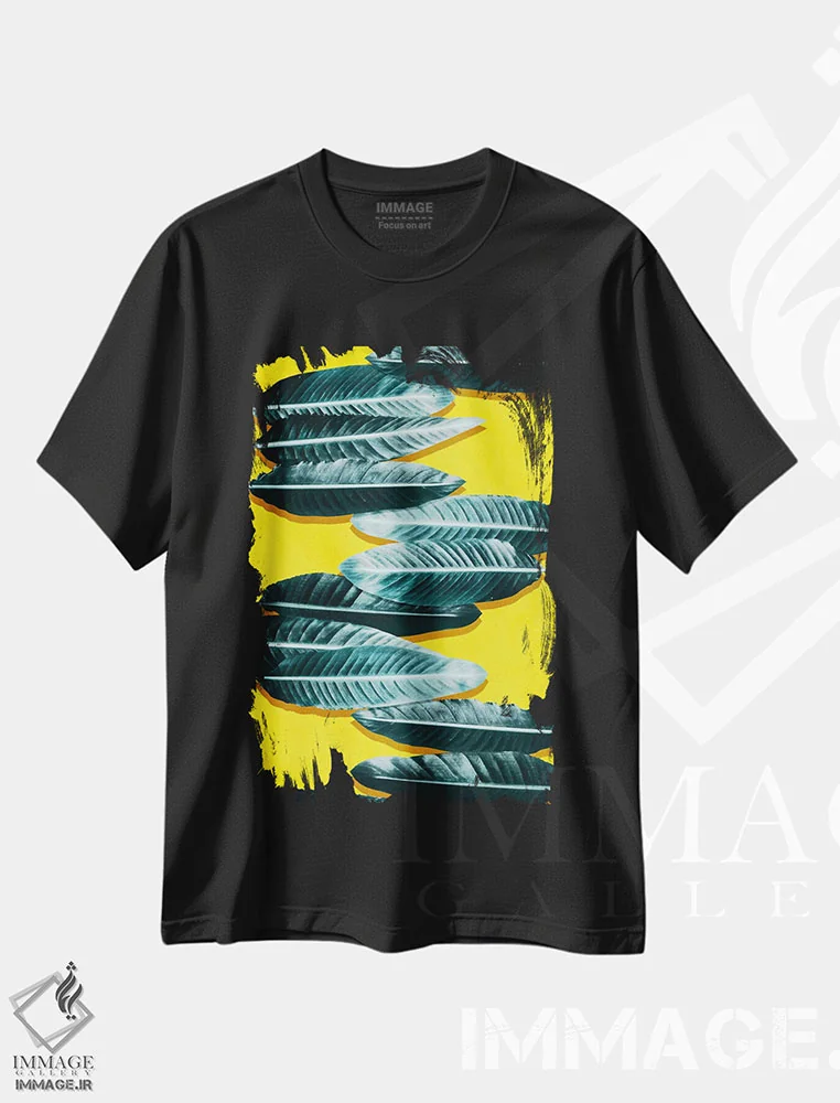 تیشرت مشکی طرح دار استوایی II، تزئینی اثر لیمُو | فروشگاه ایماژ