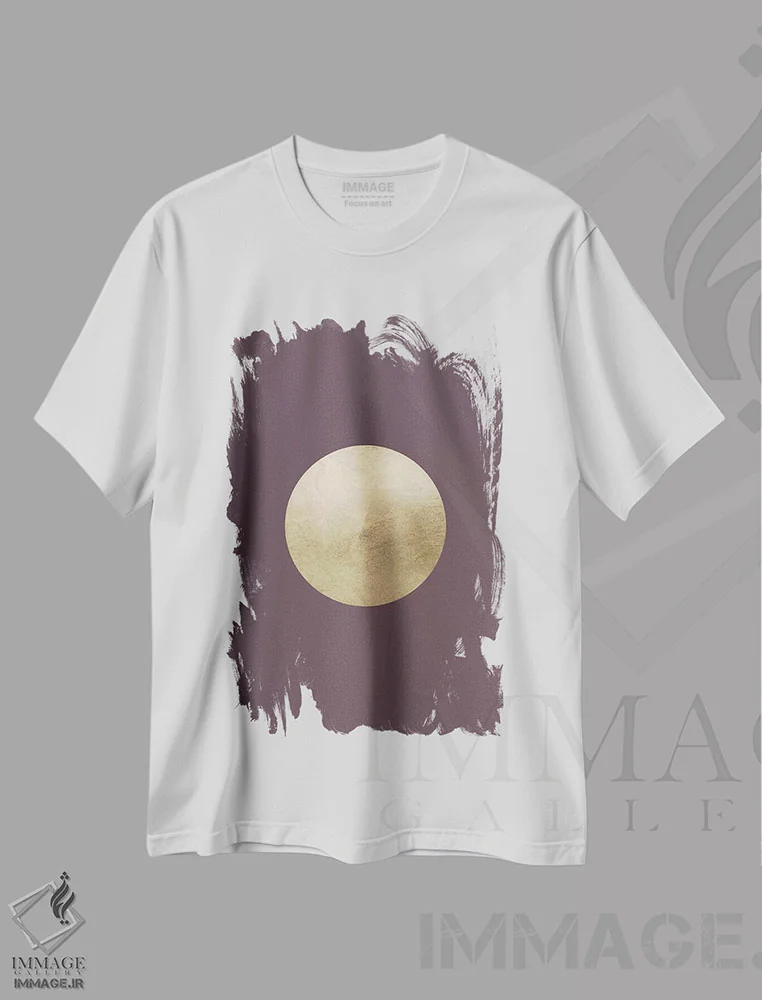 تیشرت سفید طرح دار Au اثر لیمُو | immage.ir