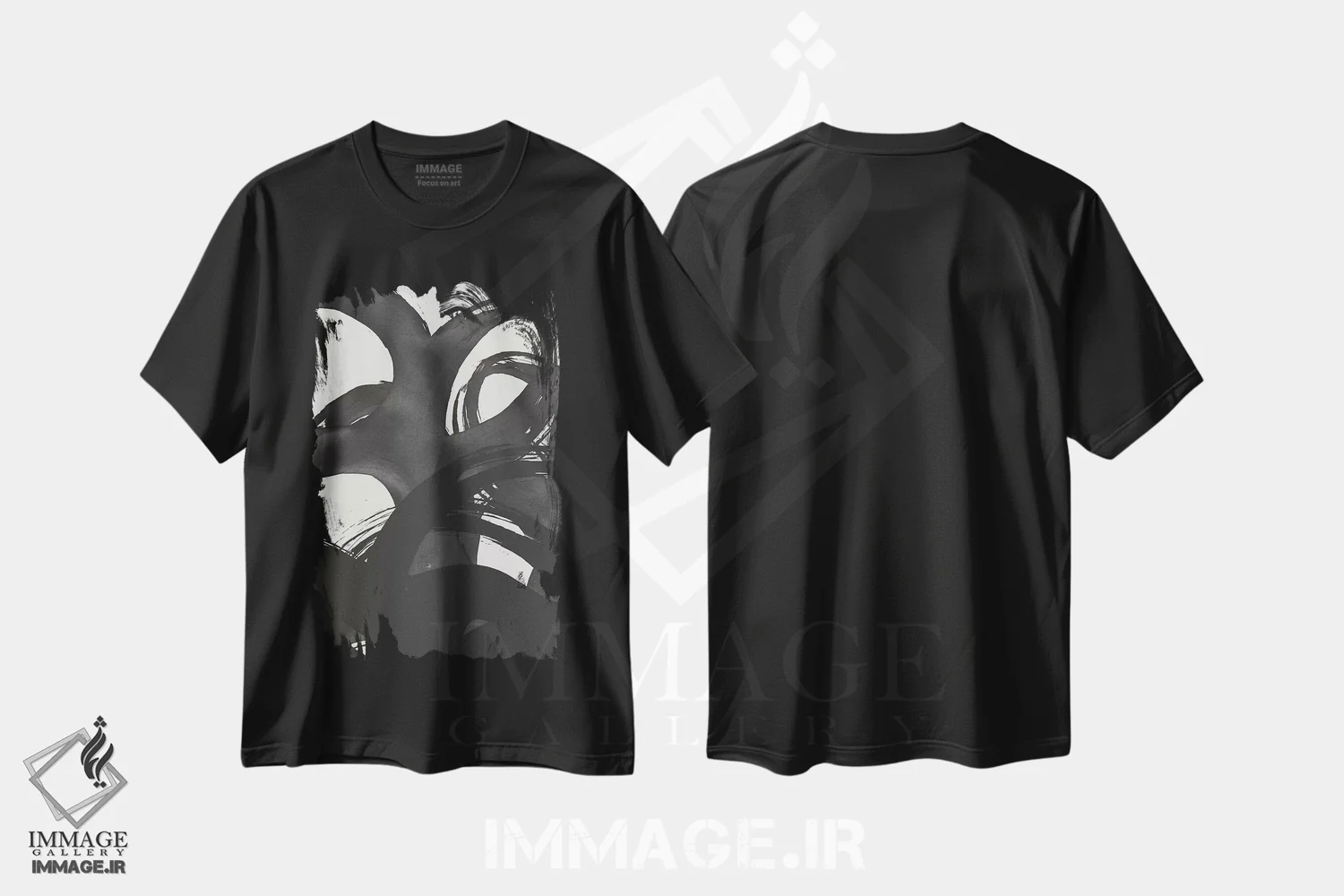 تیشرت مشکی طرح دار عمیق اثر لیمُو | فروشگاه ایماژ
