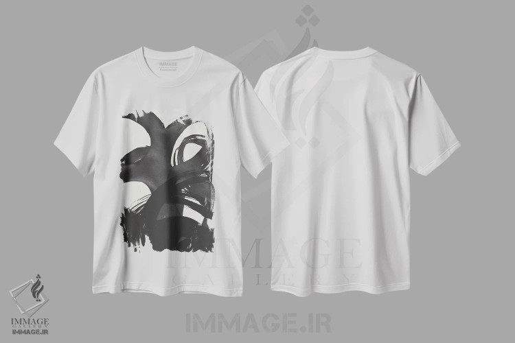تیشرت سفید طرح دار عمیق اثر لیمُو | immage.ir