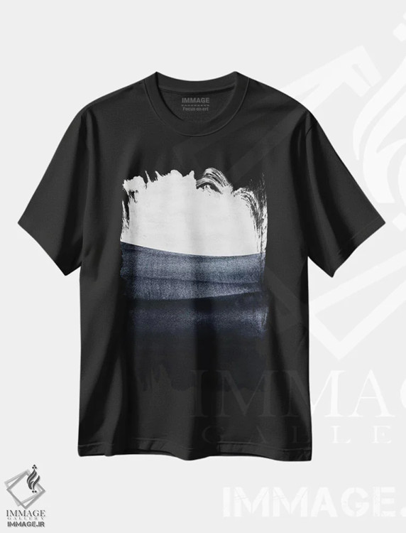تیشرت مشکی طرح دار دنیز، آبستره اثر لیمُو | immage.ir